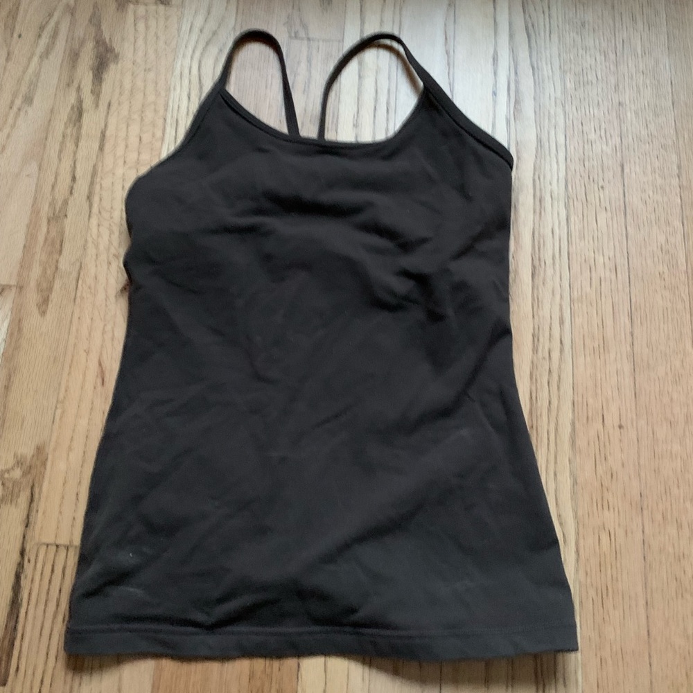 Brown Lululemon Tank with Built in Bra